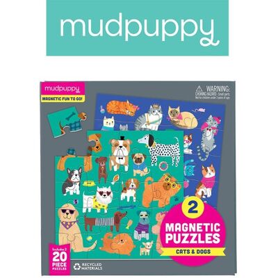 Mudpuppy, puzzle, magnetyczne, Koty i psy, 2x20 el. Mudpuppy, puzzle, magnetyczne, Koty i psy, 2x20 el.