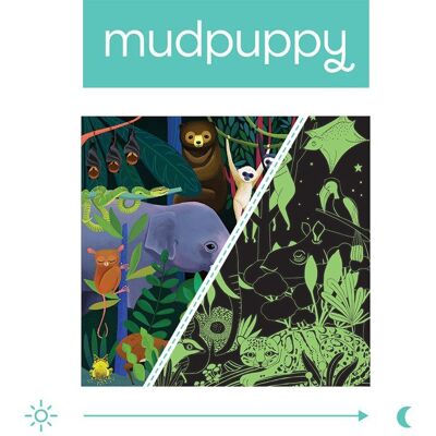 Mudpuppy, puzzle, rodzinne świecące w ciemności Dżungla, 500 el. Mudpuppy, puzzle, rodzinne świecące w ciemności Dżungla, 500 el.