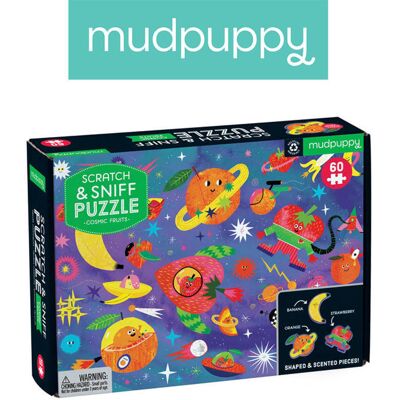 Mudpuppy, puzzle, sensoryczne z elementami zapachowymi Kosmiczne owoce, 60 el. Mudpuppy, puzzle, sensoryczne z elementami zapachowymi Kosmiczne owoce, 60 el.