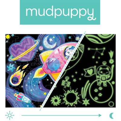 Mudpuppy, Puzzle świecące w ciemności, Kosmiczne marzenia, 100 elementów Mudpuppy, Puzzle świecące w ciemności, Kosmiczne marzenia, 100 elementów