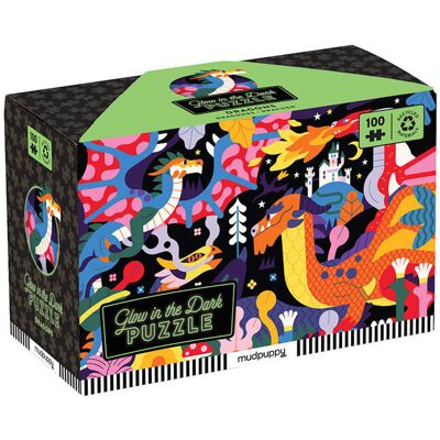 Mudpuppy Puzzle świecące w ciemności Smoki 100 elementów 5+ Mudpuppy Puzzle świecące w ciemności Smoki 100 elementów 5+