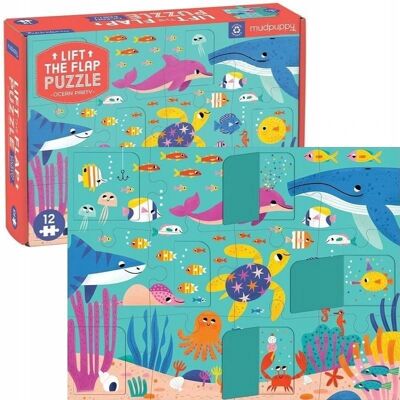Mudpuppy, puzzle, z okienkami Przyjęcie w oceanie, 12 el. Mudpuppy, puzzle, z okienkami Przyjęcie w oceanie, 12 el.