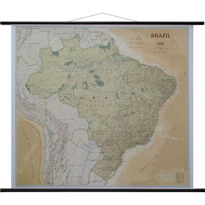 National Geographic, mapa ścienna polityczna Brazylia Executive , 1:5 000 000 National Geographic, mapa ścienna polityczna Brazylia Executive , 1:5 000 000