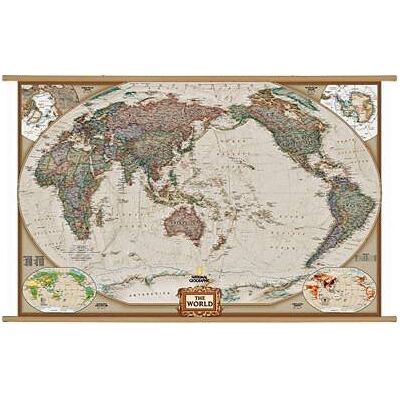 National Geographic, Świat Executive Pacific Centered mapa ścienna polityczna, 1:36 384 000 National Geographic, Świat Executive Pacific Centered mapa ścienna polityczna, 1:36 384 000