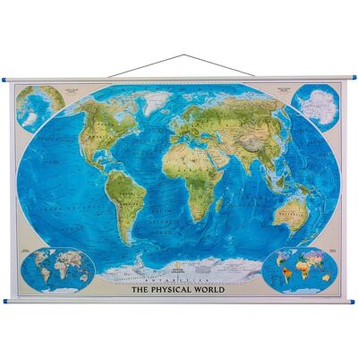 National Geographic, Świat mapa ścienna fizyczna, 1:19 463 001 National Geographic, Świat mapa ścienna fizyczna, 1:19 463 001