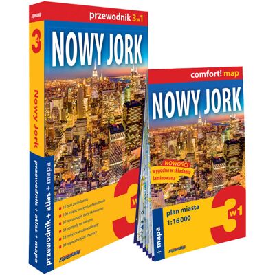 Nowy Jork 3w1. Przewodnik + atlas + mapa Nowy Jork 3w1. Przewodnik + atlas + mapa