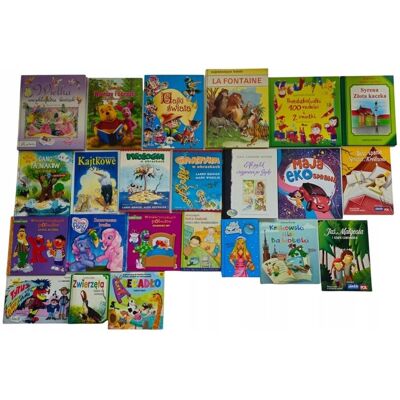Pakiet 23x książki dla dzieci Bajki świata My little pony zwierzęta Tytus Pakiet 23x książki dla dzieci Bajki świata My little pony zwierzęta Tytus