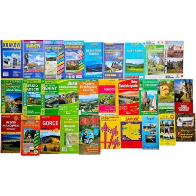 Pakiet 29x Mapy Turystyczne Plany Polska Tatry Beskidy Jura Sudety Góry Sowie Pakiet 29x Mapy Turystyczne Plany Polska Tatry Beskidy Jura Sudety Góry Sowie