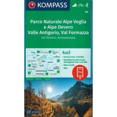 Parco Naturale Alpe Veglia e Alpe Devero Valle Antigorio, Val Formazza. Wodoodporna mapa turystyczna 89 Parco Naturale Alpe Veglia e Alpe Devero Valle Antigorio, Val Formazza. Wodoodporna mapa turystyczna 89
