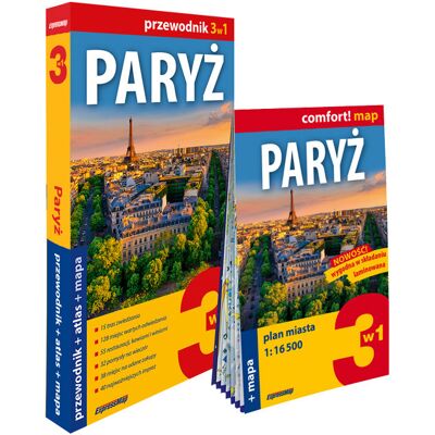 Paryż 3w1: przewodnik + atlas + mapa Paryż 3w1: przewodnik + atlas + mapa