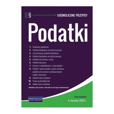 Podatki ujednolicone przepisy 4.01.2024 Podatki ujednolicone przepisy 4.01.2024