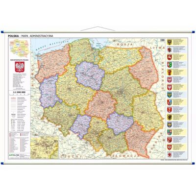 Polska. Mapa ścienna administracyjna 1:1 000 000 Polska. Mapa ścienna administracyjna 1:1 000 000