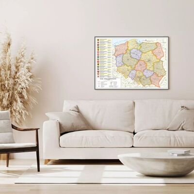 Polska. Mapa ścienna administracyjna 1:1 400 000 Polska. Mapa ścienna administracyjna 1:1 400 000