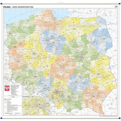 Polska. Mapa ścienna administracyjna 1:350 000 Polska. Mapa ścienna administracyjna 1:350 000