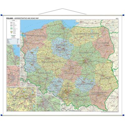 Polska. Mapa ścienna administracyjno-drogowa 1:700 000 wersja angielska Polska. Mapa ścienna administracyjno-drogowa 1:700 000 wersja angielska
