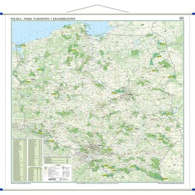 Polska - Parki Narodowe i Krajobrazowe mapa ścienna 1:500 000, Eko-Graf Polska - Parki Narodowe i Krajobrazowe mapa ścienna 1:500 000, Eko-Graf