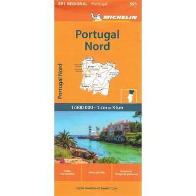 Portugalia, część północna. Mapa samochodowo-turystyczna Portugalia, część północna. Mapa samochodowo-turystyczna
