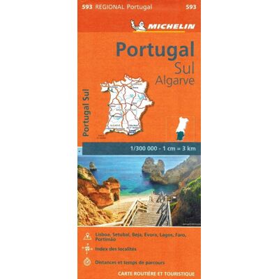 Portugalia, część południowa. Algarve. Mapa samochodowo-turystyczna Portugalia, część południowa. Algarve. Mapa samochodowo-turystyczna