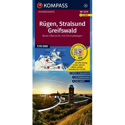 Rugia, Stralsund, Greifswald. Wodoodporna mapa turystyczna, rowerowa 1:70 000 Rugia, Stralsund, Greifswald. Wodoodporna mapa turystyczna, rowerowa 1:70 000