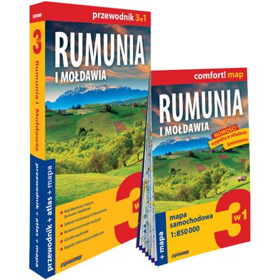 Rumunia i Mołdawia 3w1: przewodnik + atlas + mapa Rumunia i Mołdawia 3w1: przewodnik + atlas + mapa