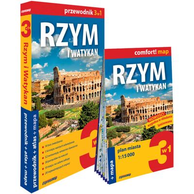 Rzym i Watykan 3w1. Przewodnik, atlas i mapa Rzym i Watykan 3w1. Przewodnik, atlas i mapa