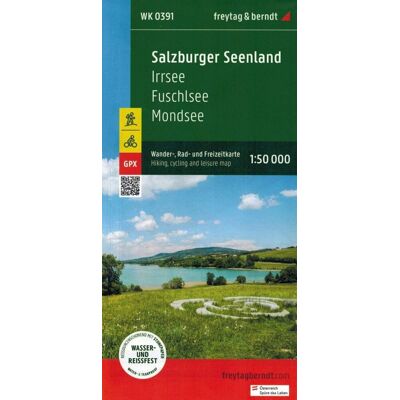 Salzburger Seenland, Irrsee, Fuschlsee, Mondsee. Wodoodporna mapa turystyczna WK 0391 Salzburger Seenland, Irrsee, Fuschlsee, Mondsee. Wodoodporna mapa turystyczna WK 0391