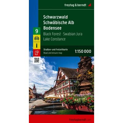 Schwarzwald, Jura Szwabska, Jezioro Bodeńskie. Mapa samochodowo-turystyczna 1:150 000 Schwarzwald, Jura Szwabska, Jezioro Bodeńskie. Mapa samochodowo-turystyczna 1:150 000