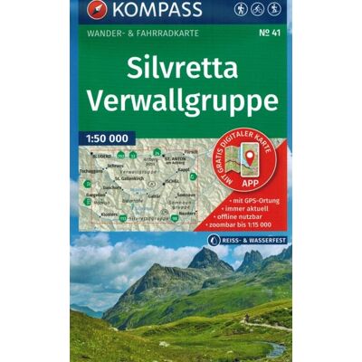Silvretta, Verwallgruppe. Wodoodporna mapa turystyczna 41 Silvretta, Verwallgruppe. Wodoodporna mapa turystyczna 41