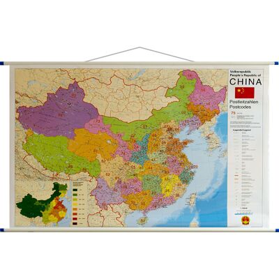 Stiefel, mapa ścienna kody pocztowe Chiny, 1:4 000 000 Stiefel, mapa ścienna kody pocztowe Chiny, 1:4 000 000