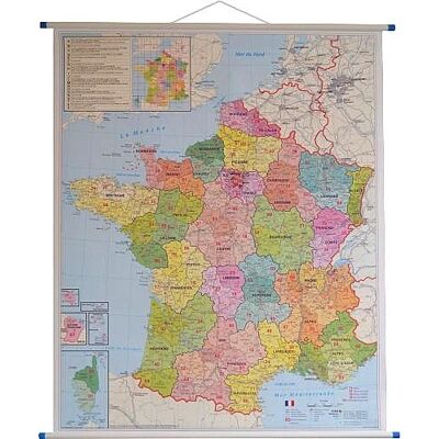 Stiefel, mapa ścienna kody pocztowe Francja, 1:1 000 000 Stiefel, mapa ścienna kody pocztowe Francja, 1:1 000 000