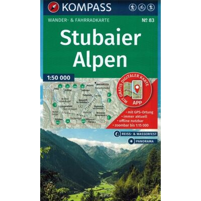 Stubaier Alpen (Alpy Sztubajskie). Wodoodporna mapa turystyczna 1:50 000 Stubaier Alpen (Alpy Sztubajskie). Wodoodporna mapa turystyczna 1:50 000