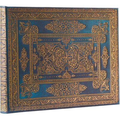 Szkicownik Paperblanks Blue Luxe - 144 str., format guest book 225x180 mm, gładki, twarda okładka Szkicownik Paperblanks Blue Luxe - 144 str., format guest book 225x180 mm, gładki, twarda okładka