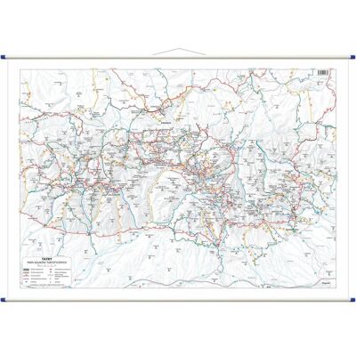 Tatry. Mapa ścienna szlaków turystycznych Tatry. Mapa ścienna szlaków turystycznych