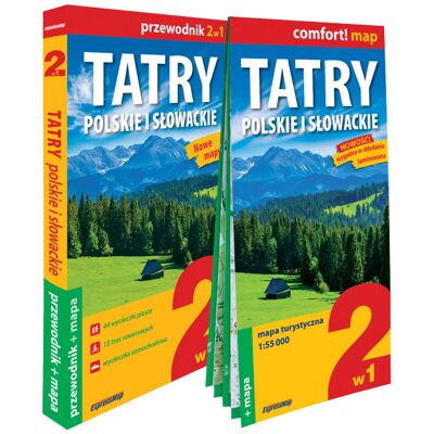 Tatry polskie i słowackie 2w1. Przewodnik i mapa Tatry polskie i słowackie 2w1. Przewodnik i mapa