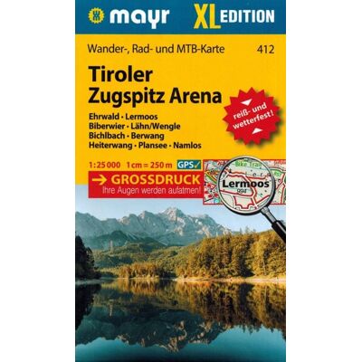 Tiroler Zugspitze Arena. Wodoodporna mapa turystyczna 1:25 000 Tiroler Zugspitze Arena. Wodoodporna mapa turystyczna 1:25 000