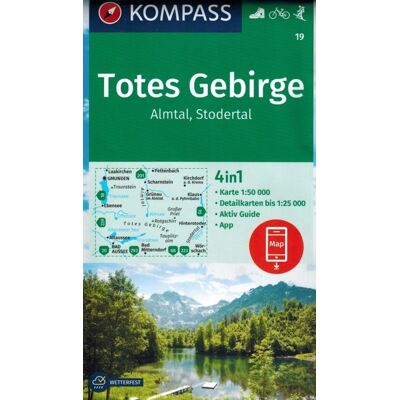 Totes Gebirge. Almtal, Stodertal. Wodoodporna mapa turystyczna Totes Gebirge. Almtal, Stodertal. Wodoodporna mapa turystyczna