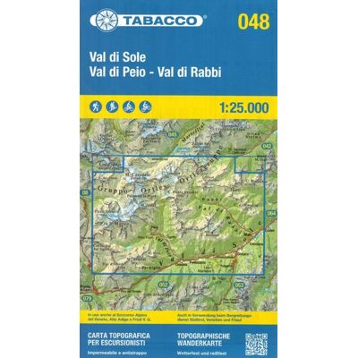 Val di Sole, Val di Peio, Val di Rabbi. Wodoodporna mapa turystyczna 048 Val di Sole, Val di Peio, Val di Rabbi. Wodoodporna mapa turystyczna 048