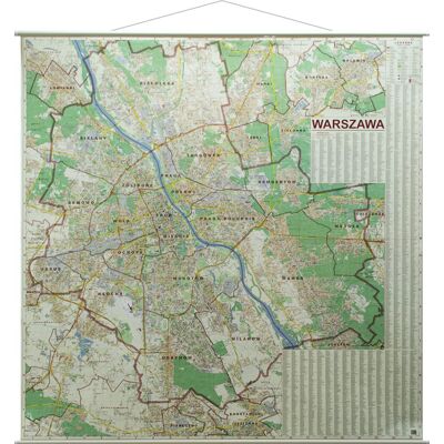 Warszawa mapa ścienna administracyjno-drogowa 1:18 000, Jokart Warszawa mapa ścienna administracyjno-drogowa 1:18 000, Jokart