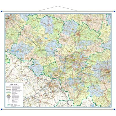 Województwo śląskie i opolskie. Mapa ścienna 1:150 000 Województwo śląskie i opolskie. Mapa ścienna 1:150 000