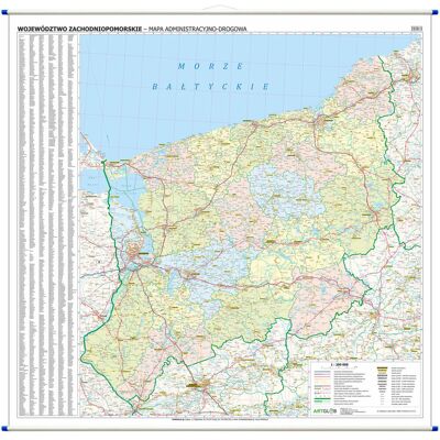 Województwo zachodniopomorskie WYDANIE 2026 mapa ścienna administracyjna, ArtGlob Województwo zachodniopomorskie WYDANIE 2026 mapa ścienna administracyjna, ArtGlob