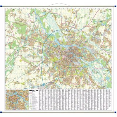 Wrocław. Mapa ścienna 1:20 000 Wrocław. Mapa ścienna 1:20 000