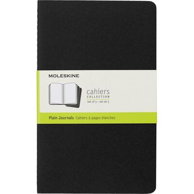 Zestaw 3 Zeszytów Moleskine Cahier Journals L (13x21cm) Gładki, Czarny, 80 Stron Zestaw 3 Zeszytów Moleskine Cahier Journals L (13x21cm) Gładki, Czarny, 80 Stron