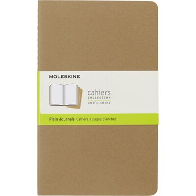 Zestaw 3 Zeszytów Moleskine Cahier Journals L (13x21cm) Gładki, Piaskowy, 80 Stron Zestaw 3 Zeszytów Moleskine Cahier Journals L (13x21cm) Gładki, Piaskowy, 80 Stron