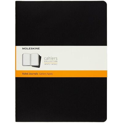 Zestaw 3 Zeszytów Moleskine Cahier Journals Xl (19x25cm) W Linie, Czarny, 120 Stron Zestaw 3 Zeszytów Moleskine Cahier Journals Xl (19x25cm) W Linie, Czarny, 120 Stron