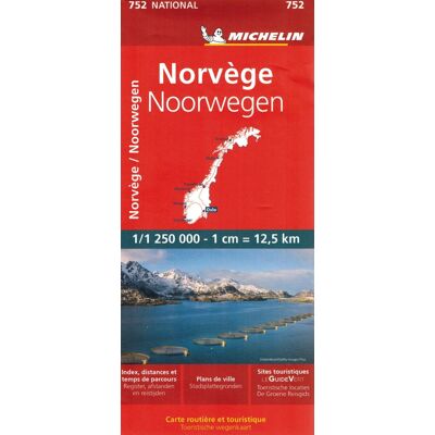 Norwegia. Mapa Samochodowa 752. Michelin Norwegia. Mapa Samochodowa 752. Michelin