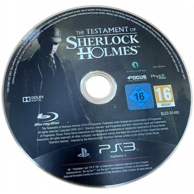 Neuron Games Gra The Testament of Sherlock Holmes Sony PlayStation 3 PS3 Neuron Games Gra The Testament of Sherlock Holmes Sony PlayStation 3 PS3