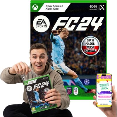 EA Sports FC 24 Xbox Gra Pudełkowa PL Dubbing + E-BOOK EA Sports FC 24 Xbox Gra Pudełkowa PL Dubbing + E-BOOK
