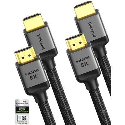 Zamiennik/inny Kabel Hdmi 2.1 1 M 2 Szt. 8k 10k 48 Gb/s Do Ps5 Xbox Zamiennik/inny Kabel Hdmi 2.1 1 M 2 Szt. 8k 10k 48 Gb/s Do Ps5 Xbox