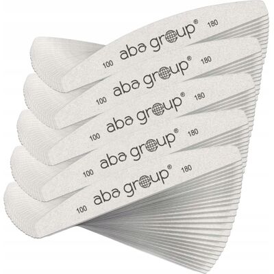 Aba Group, Pilnik Półksiężyc Łódka Szary Zebra Fat, Gradacja 100/180, 100 Szt. Aba Group, Pilnik Półksiężyc Łódka Szary Zebra Fat, Gradacja 100/180, 100 Szt.