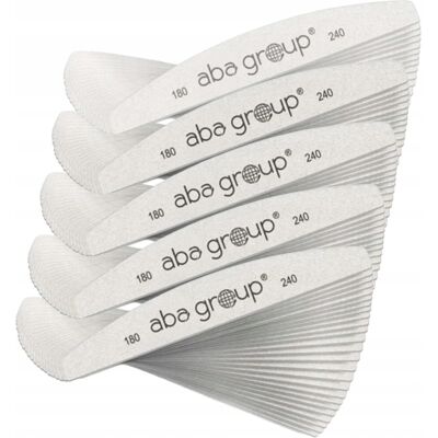 Aba Group, Pilnik Półksiężyc Łódka Szary Zebra Slim, Gradacja 180/240, 100 Szt. Aba Group, Pilnik Półksiężyc Łódka Szary Zebra Slim, Gradacja 180/240, 100 Szt.
